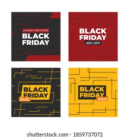 Black Friday square poster. Black Friday posters for your black Friday event, suitable for digital posters or social media, can also be used for printed posters