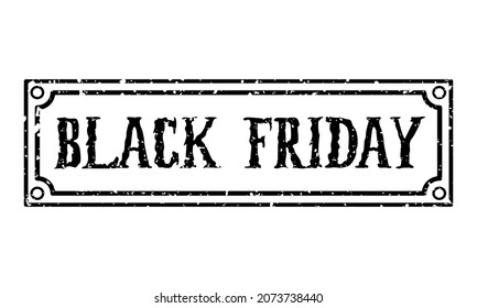 Black Friday Stamp Design | Grunge rubber stamp on white background, vector illustration, Black Friday sale inscription stamp.