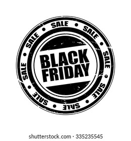 Black friday black stamp on white background
