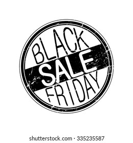 Black friday black stamp on white background