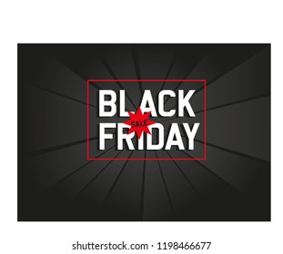 Black Friday Star burst sign offering discount sale on the holiday