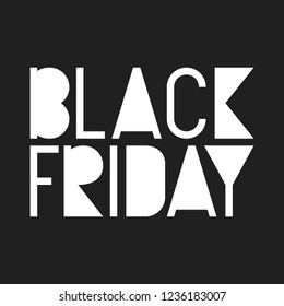 Black Friday stencil typography