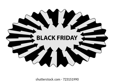 Black friday - sticker, Abstract vector - black friday - label
