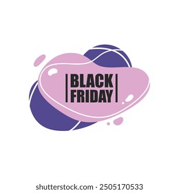 Black friday sticker coupon or poster. Special price promo banner. Retail marketing flyer. vector illustration