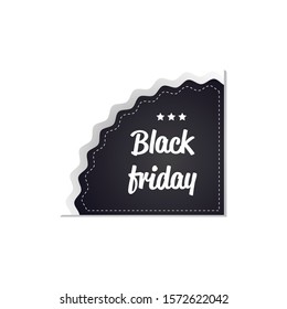 black friday sticker or discount badge holiday shopping concept big sale label advertising campaign vector illustration