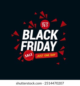 Black Friday sticker flat design