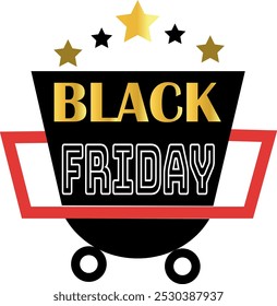 Black Friday adesivo arte vetorial