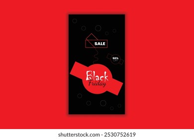 Black Friday story sale social media template and banner design