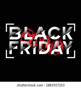 Black Friday Stylish Typography Slogan Graphic Design Stock Vector