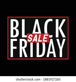 Black Friday Stylish Typography Slogan Graphic Design Stock Vector