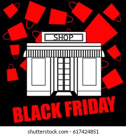 Black Friday, super discount, sale, advantageous offer, postcard, vector, products, business background, gifts, abstraction