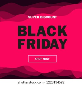 Black Friday. Super discount. Vector illustration.
