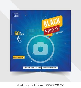 black friday super mega sell offer with discount offer banner design