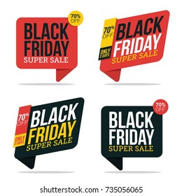 Black Friday Super Sale Badge. Vector Illustration