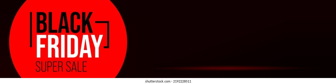 Black Friday super sale banner template design. Black Friday super sale vector illustration with copy space for advertising text message