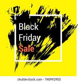 Black Friday Super Sale concept. Advertisement banners, posters. Heart with the ribbon and promotional text isolated on background with snowflakes. Vector illustration. 