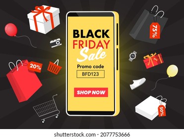 Black friday super sale design template for customer and artirist designer. Black Friday Use for poster, newsletter, shopping, promotion, advertising. Vector illustration flat design