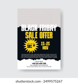 Black Friday Super Sale Rabatt Angebot Print Flyer oder Poster Template Design