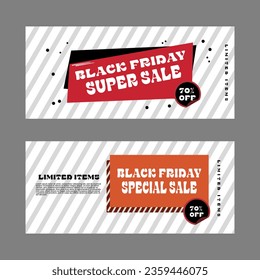 Black friday super sale hand drawn banners