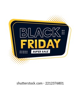 etiqueta de superventa de friday negro