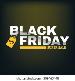 Black Friday Super Sale Logo. Element For Your Design.