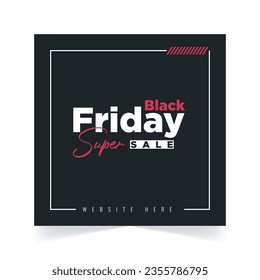 Black Friday Super Sale Offer Banner Poster Design Template