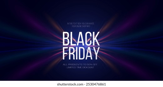 Black Friday Super Sale. Realistic luminous round frame. Discount banner for the holidays. PNG. Light Twirl. Curve light effect of line. Luminous circle.