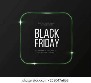 Black Friday Super Sale. Realistic luminous round frame. Discount banner for the holidays. PNG. Light Twirl. Curve light effect of line. Luminous circle.