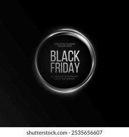 Black Friday Super Venda. Realista neon luminoso redondo quadro definido. Faixa de desconto para os feriados. PNG. Néon claro Torcer pó. Efeito de luz de curva da linha de néon. Círculo azul luminoso.	