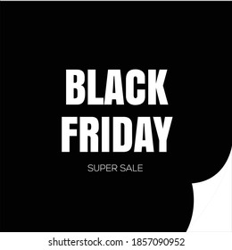 Black friday super sale social media banner template. 