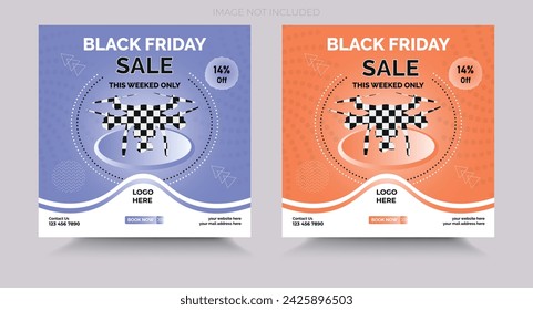 black friday super sale social media banner template