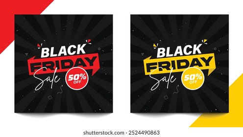 Black Friday Super Venda Social Media post Modelo Design