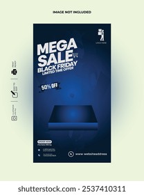 Black Friday super sale social media banner template 