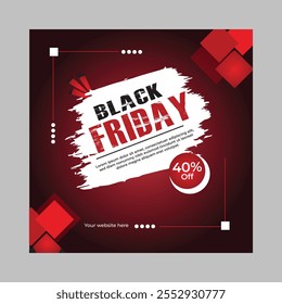 Black Friday super venda modelo de banner de mídia social