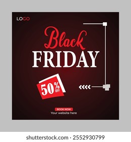Black Friday super venda modelo de banner de mídia social