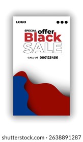 Black Friday super sale social media banner template