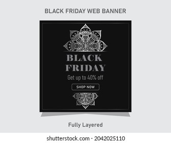 Black Friday Super Sale Thumbnail and Web Banner Template, Editable Thumbnail Design For Any Social Media