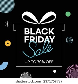 Black Friday Super Sale Vector Illustration
