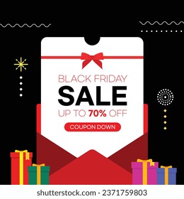 Black Friday Super Sale Vector Illustration
