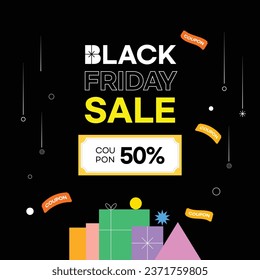Black Friday Super Sale Vector Illustration
