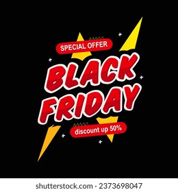 Black Friday super sale vector illustration.