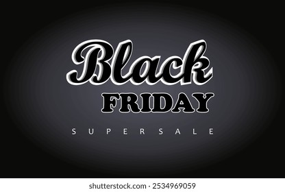 Viernes Negro Super Venta Vector ilustración de anuncio.