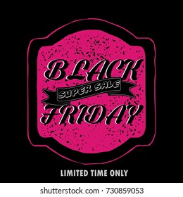 Black Friday Super Sale vector banner. grunge black friday sale poster