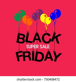 Black Friday super sale vector banner