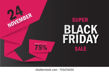 Black Friday Super Sale. Vector illustration