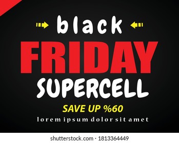 
Black friday supercell banner template