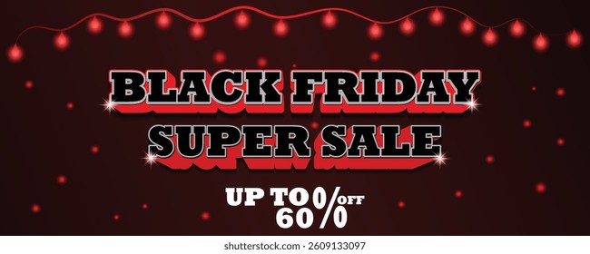 Black Friday supper sale flyer with shing light background, can be used in online sale marketing flyer, product promotion, advertising, discount announcement, festival sale banner for your business