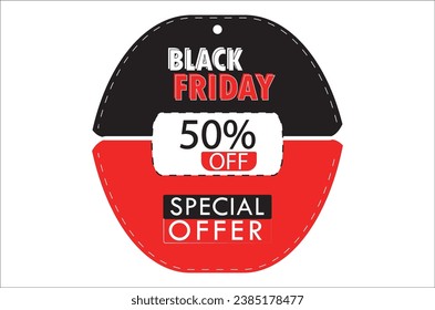 etiqueta de viernes negro 50% de descuento