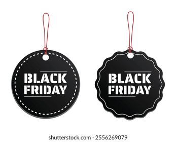 black friday tag cicle black design