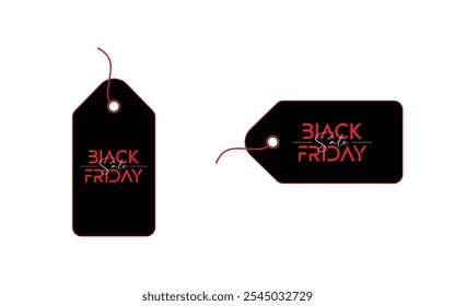 Black Friday tag design, vector sale tag template